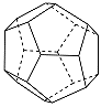 Drawing of dodecahedron showing vertices