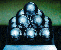 A pyramid of 14 balls.