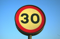 30 mph speed limit sign